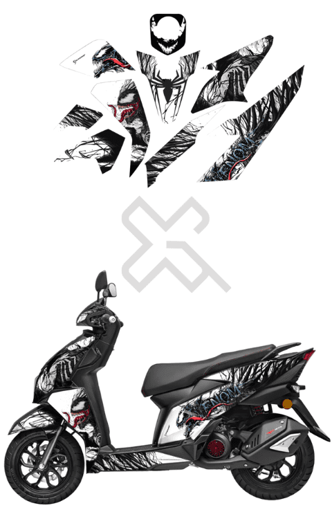 Ntorq Full Body Venom Sticker | Ntorq Venom Graphics